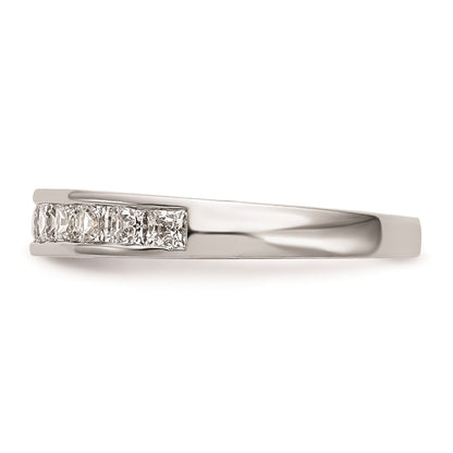 14k White Gold Real Diamond Wedding Band