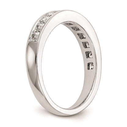 14k White Gold Real Diamond Wedding Band
