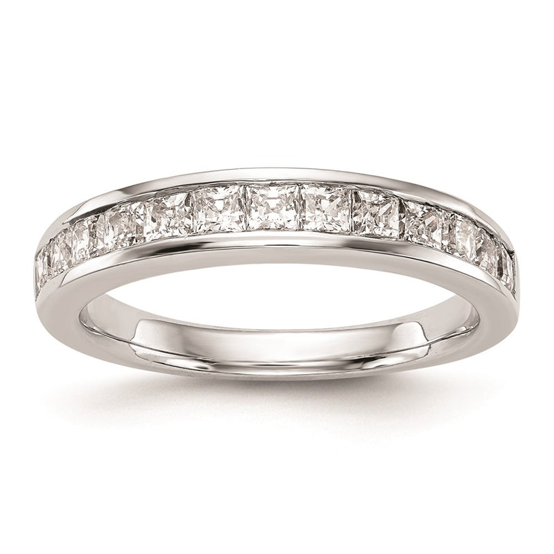 14k White Gold Real Diamond Wedding Band