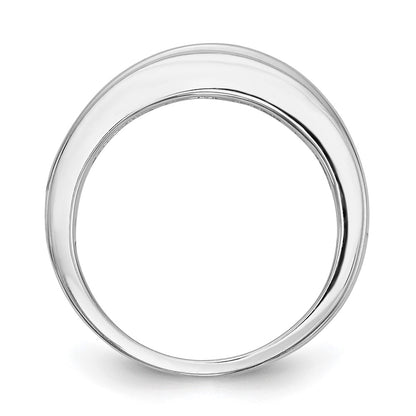 14k White Gold Real Diamond Wedding Band