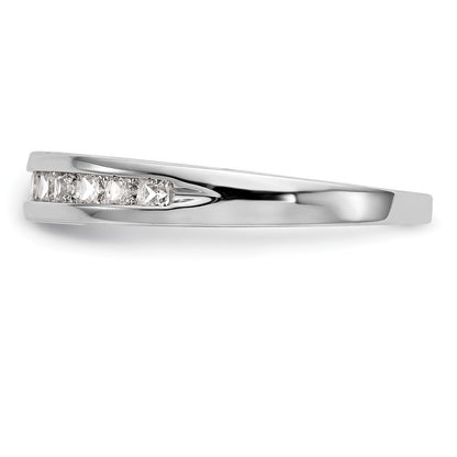14k White Gold Real Diamond Wedding Band