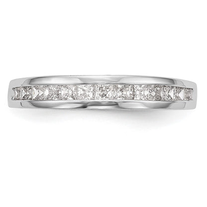 14k White Gold Real Diamond Wedding Band
