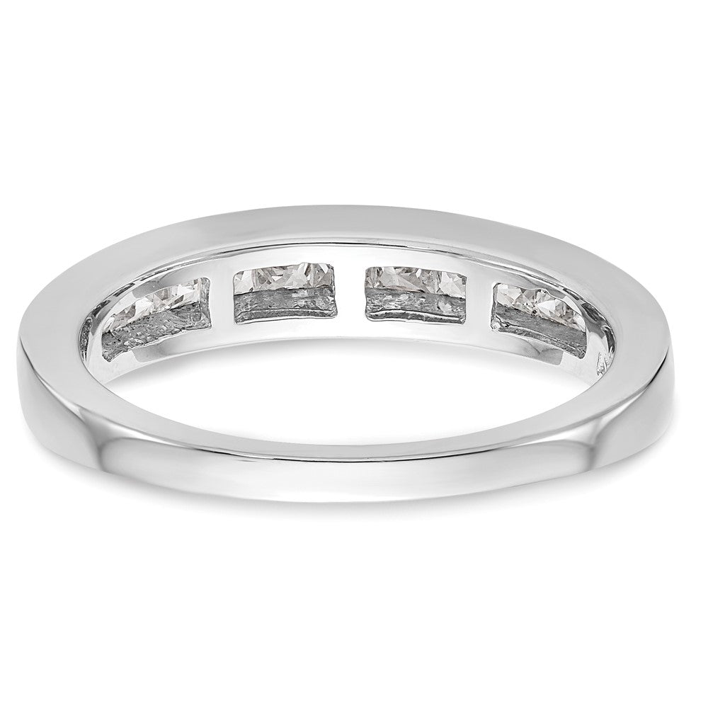 14k White Gold Real Diamond Wedding Band
