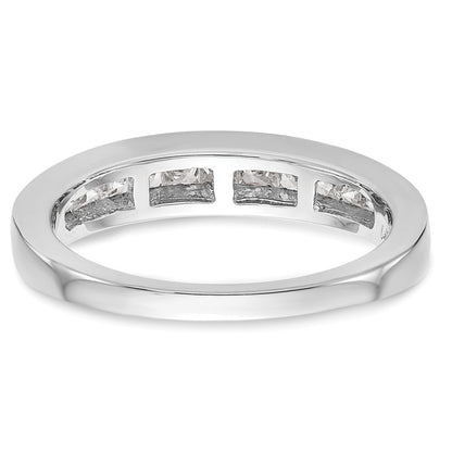 14k White Gold Real Diamond Wedding Band