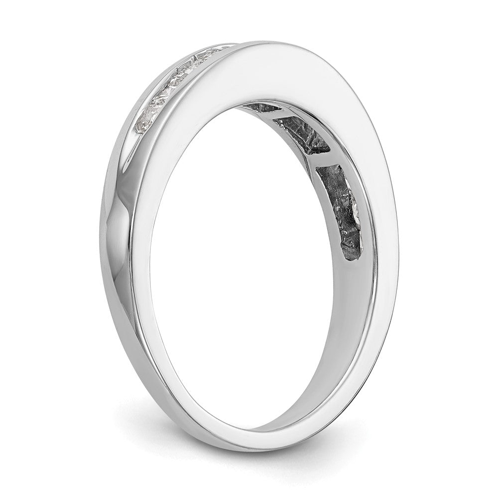 14k White Gold Real Diamond Wedding Band
