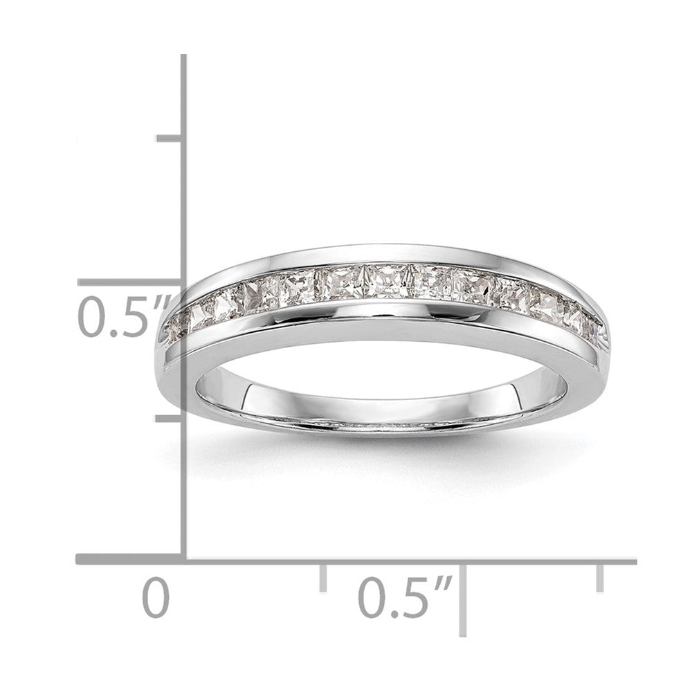 14k White Gold Real Diamond Wedding Band