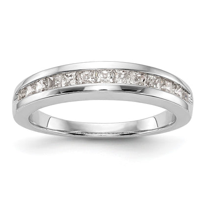 14k White Gold Real Diamond Wedding Band