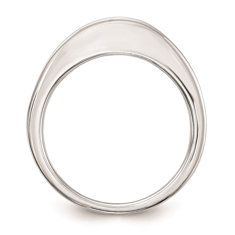 14k White Gold Real Diamond Wedding Band