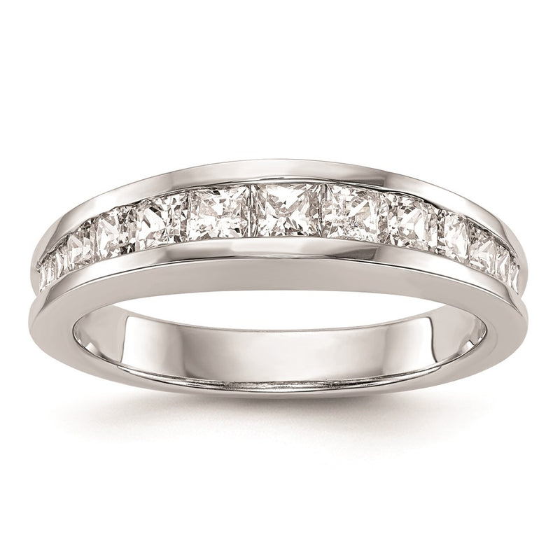 14k White Gold Real Diamond Wedding Band