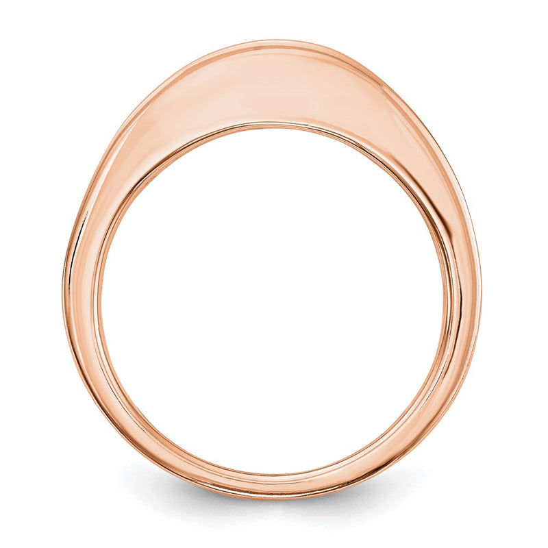 14k Rose Gold Real Diamond Wedding Band