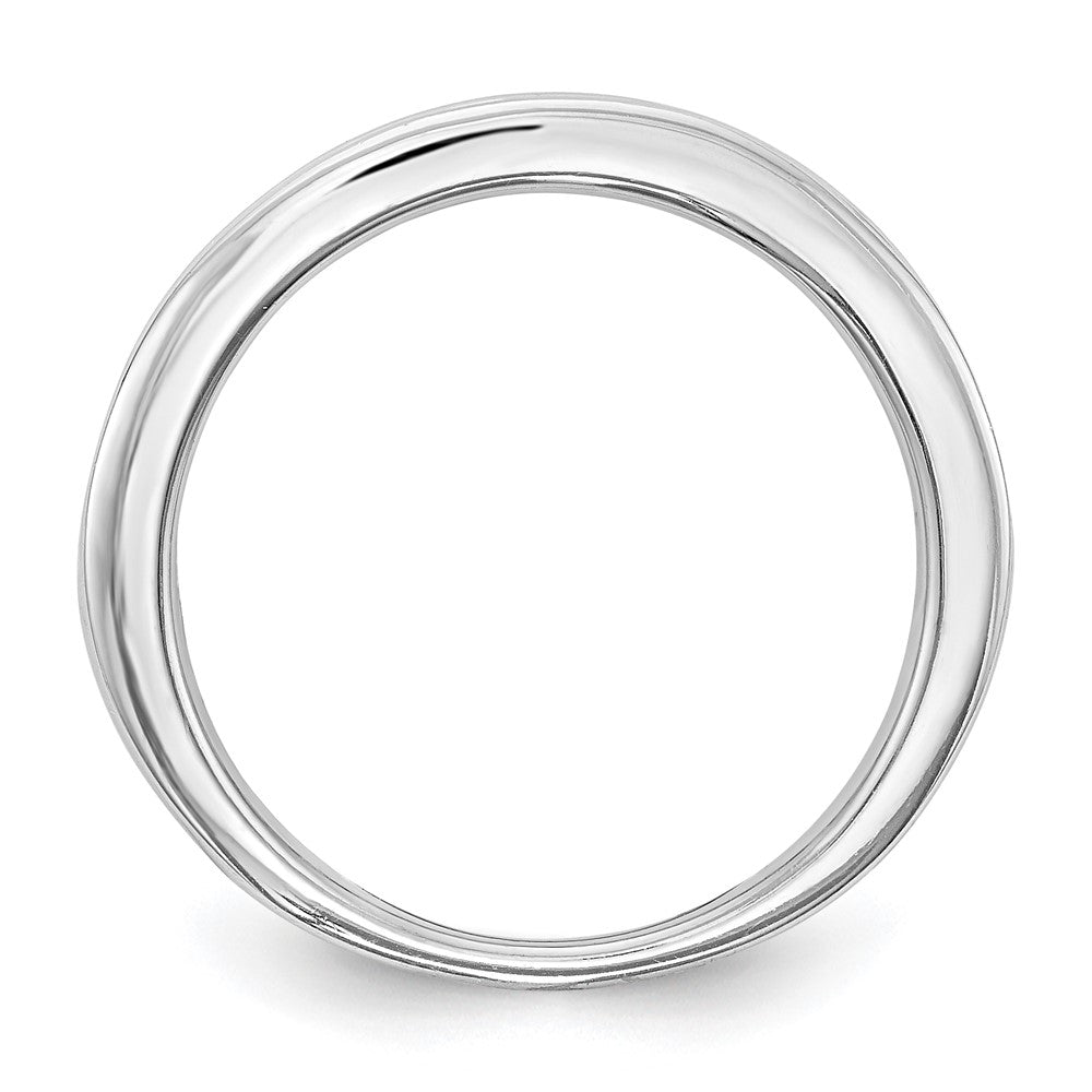 14k White Gold Real Diamond Wedding Band