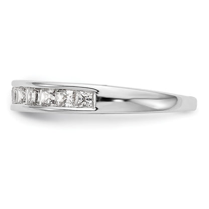 14k White Gold Real Diamond Wedding Band