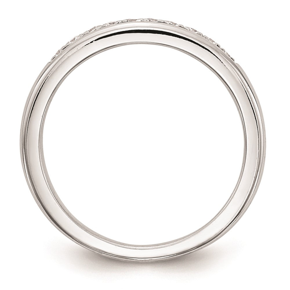 14k White Gold Real Diamond Wedding Band