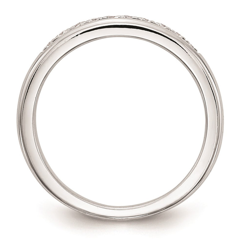 14k White Gold Real Diamond Wedding Band