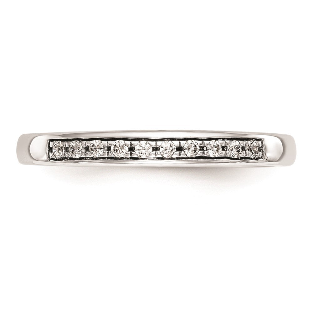 14k White Gold Real Diamond Wedding Band