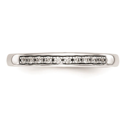 14k White Gold Real Diamond Wedding Band