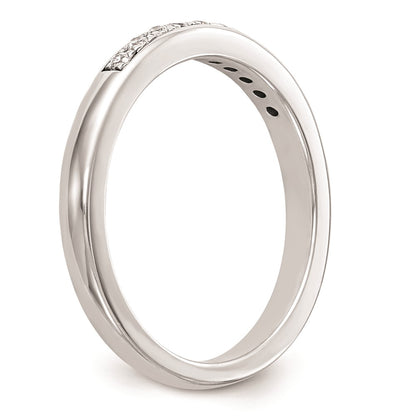 14k White Gold Real Diamond Wedding Band