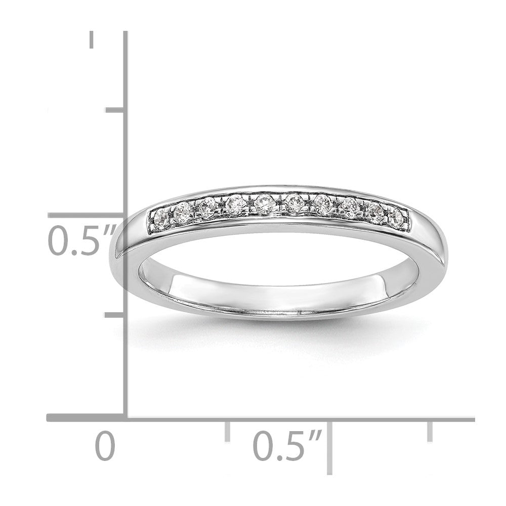 14k White Gold Real Diamond Wedding Band