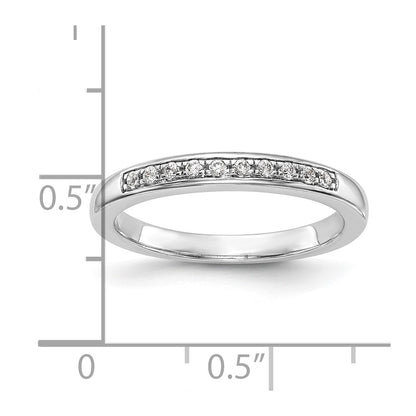 14k White Gold Real Diamond Wedding Band