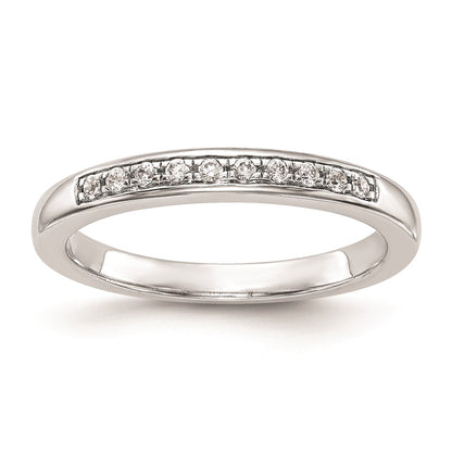 14k White Gold Real Diamond Wedding Band
