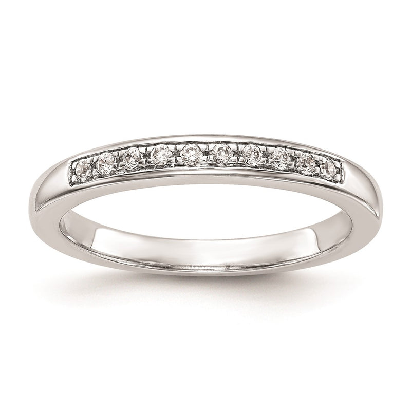 14k White Gold Real Diamond Wedding Band