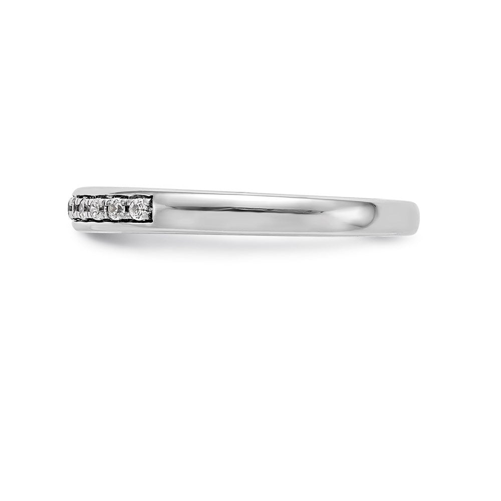 14k White Gold Real Diamond Wedding Band