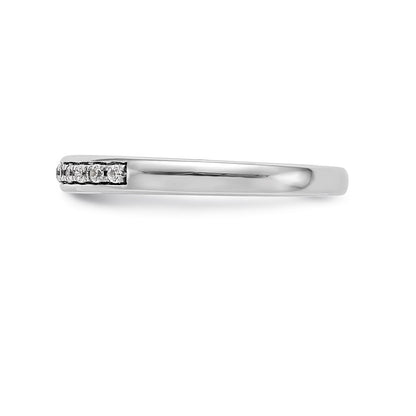 14k White Gold Real Diamond Wedding Band