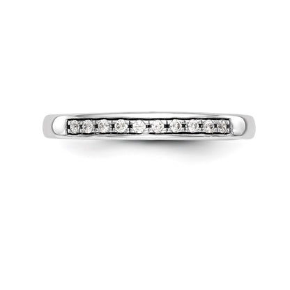 14k White Gold Real Diamond Wedding Band