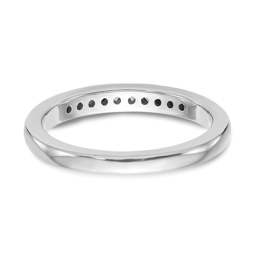 14k White Gold Real Diamond Wedding Band