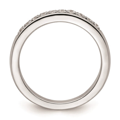 0.20ct. CZ Solid Real 14k White Gold Wedding Wedding Band Ring