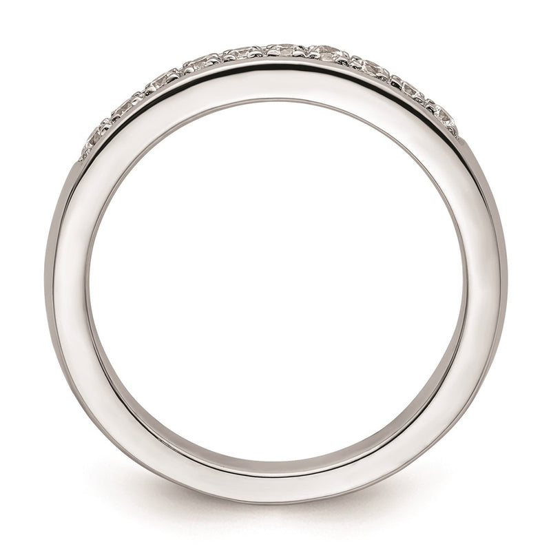 14k White Gold Real Diamond Wedding Band