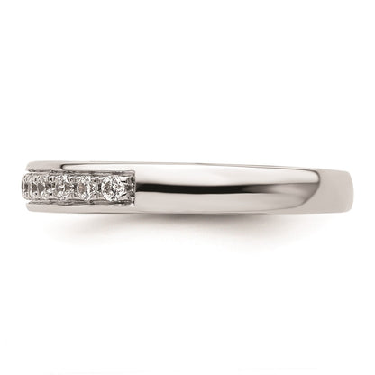 0.20ct. CZ Solid Real 14k White Gold Wedding Wedding Band Ring