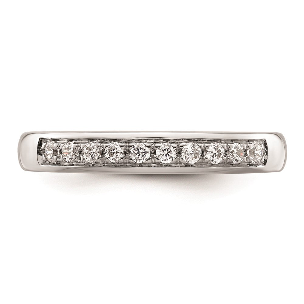 0.20ct. CZ Solid Real 14k White Gold Wedding Wedding Band Ring