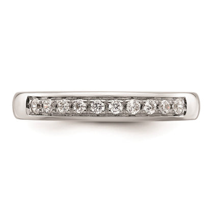0.20ct. CZ Solid Real 14k White Gold Wedding Wedding Band Ring