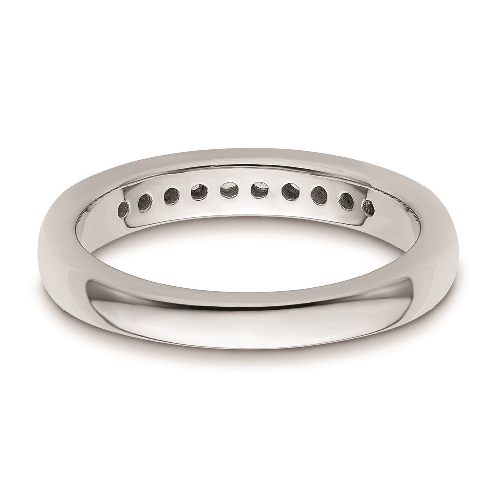 0.20ct. CZ Solid Real 14k White Gold Wedding Wedding Band Ring