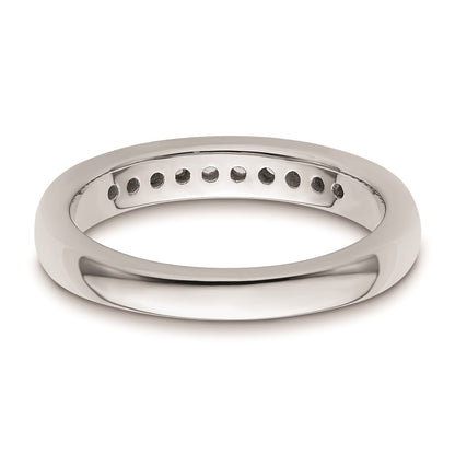 0.20ct. CZ Solid Real 14k White Gold Wedding Wedding Band Ring