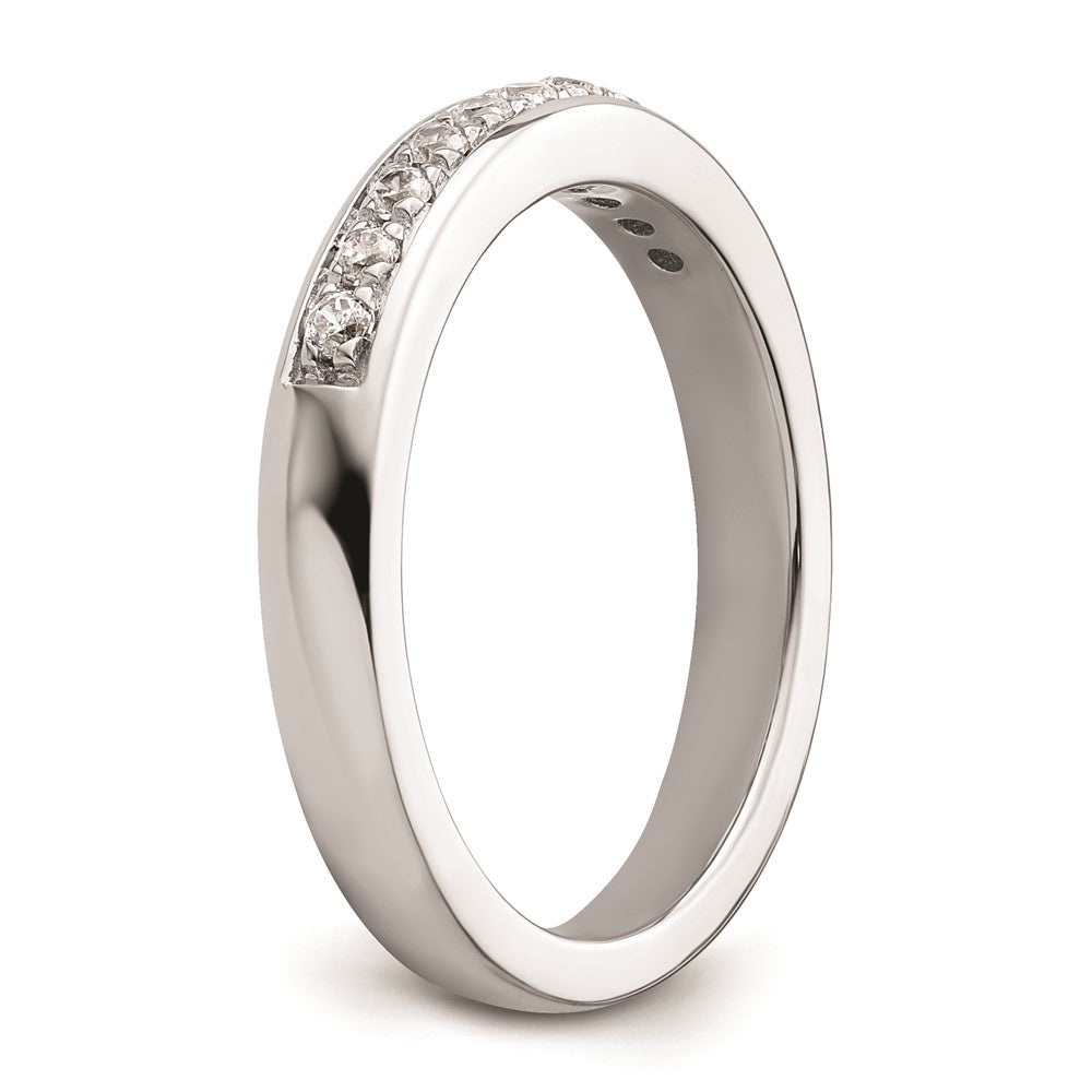 0.20ct. CZ Solid Real 14k White Gold Wedding Wedding Band Ring