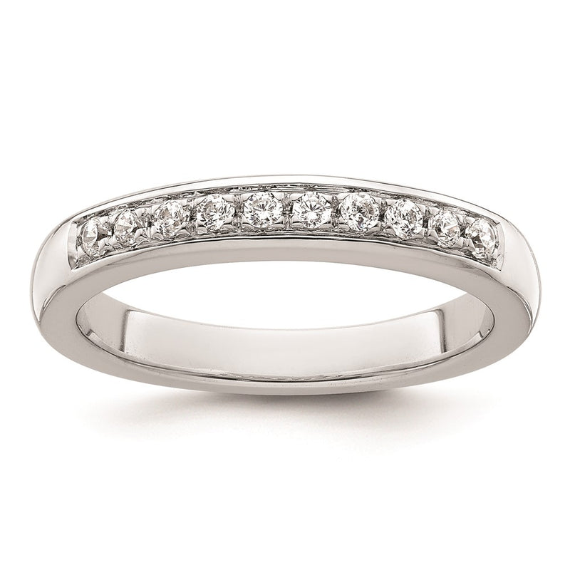 14k White Gold Real Diamond Wedding Band