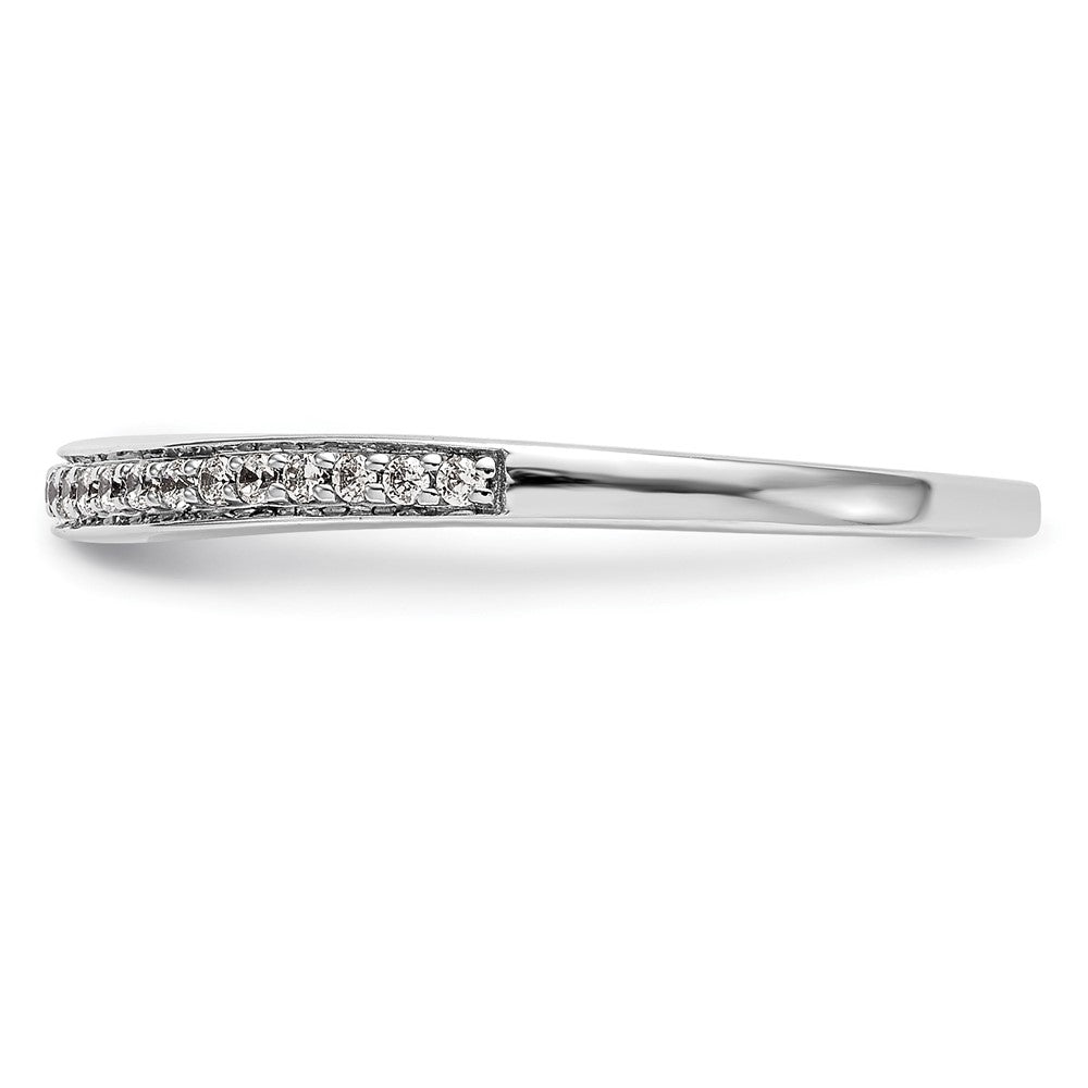 14k White Gold Real Diamond Wedding Band