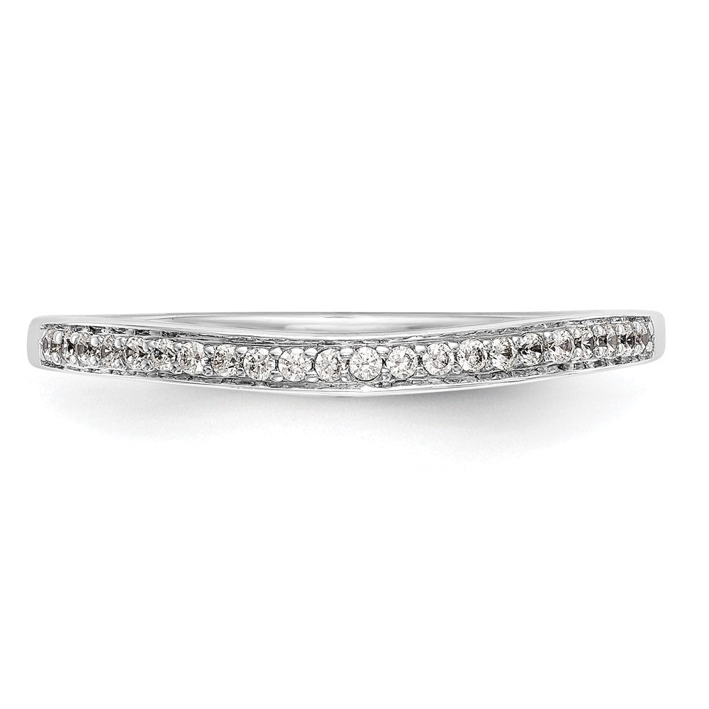 14k White Gold Real Diamond Wedding Band