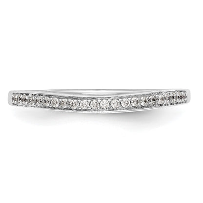 14k White Gold Real Diamond Wedding Band