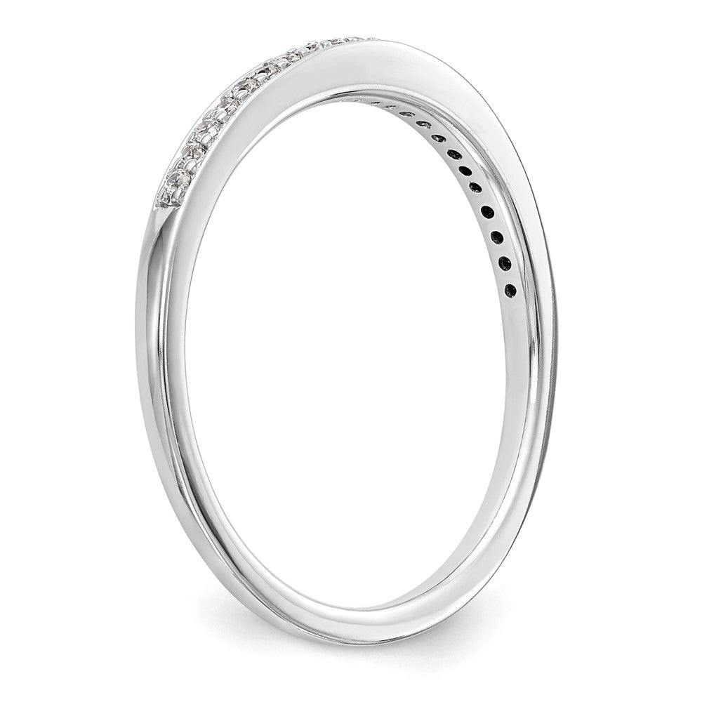 14k White Gold Real Diamond Wedding Band