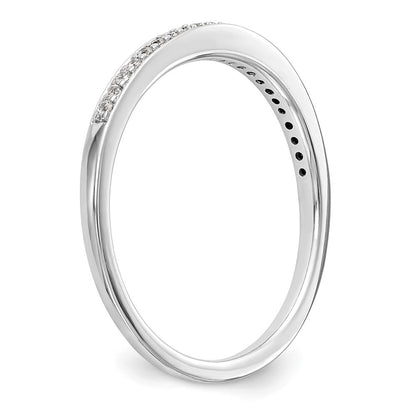 14k White Gold Real Diamond Wedding Band