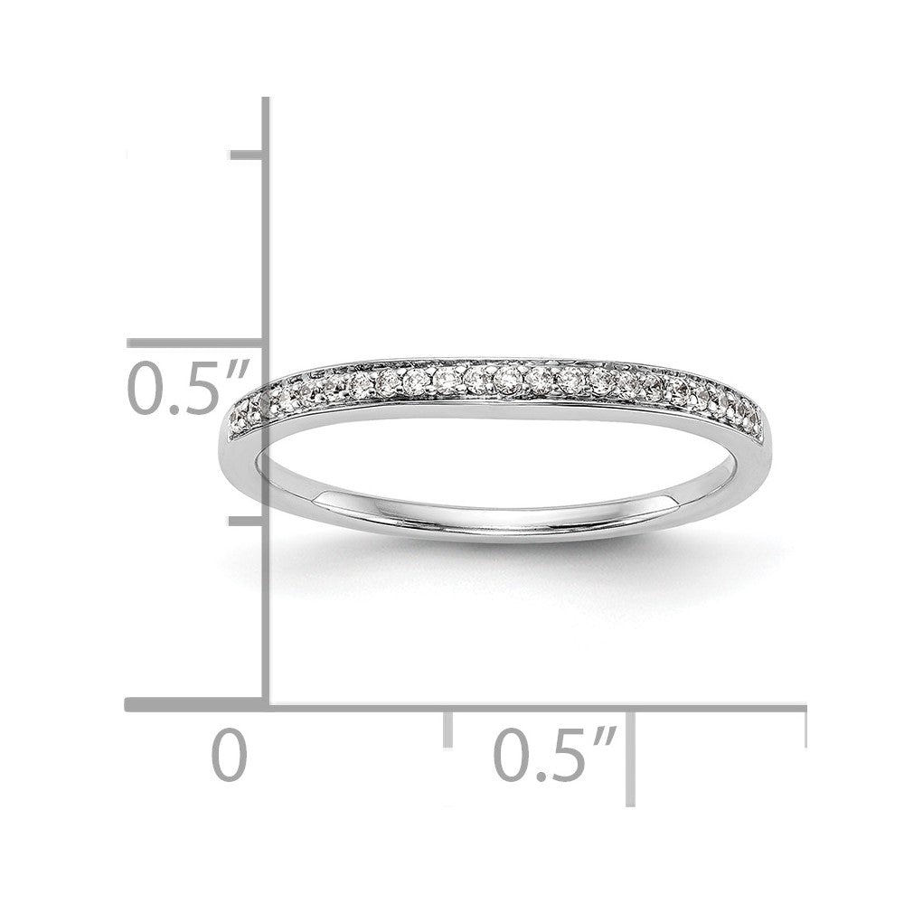 14k White Gold Real Diamond Wedding Band
