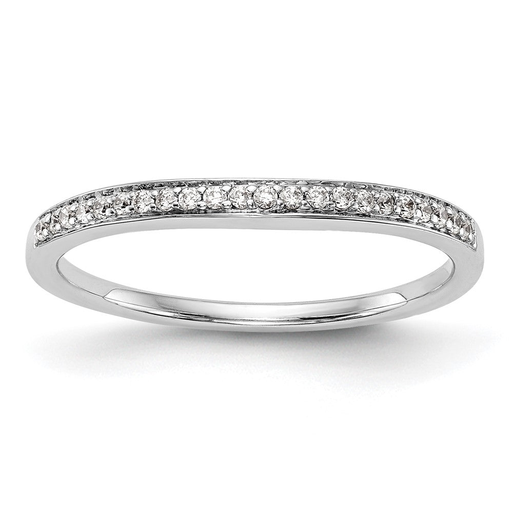 14k White Gold Real Diamond Wedding Band