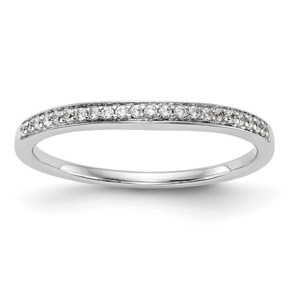 14k White Gold Real Diamond Wedding Band