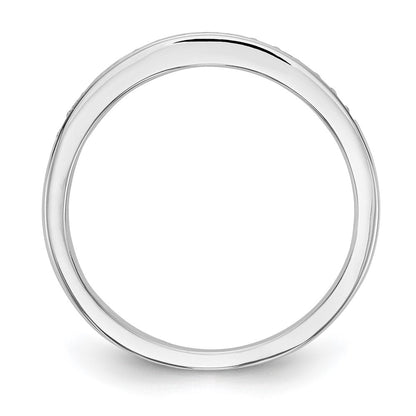14k White Gold Real Diamond Wedding Band