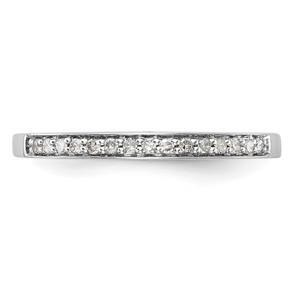 14k White Gold Real Diamond Wedding Band