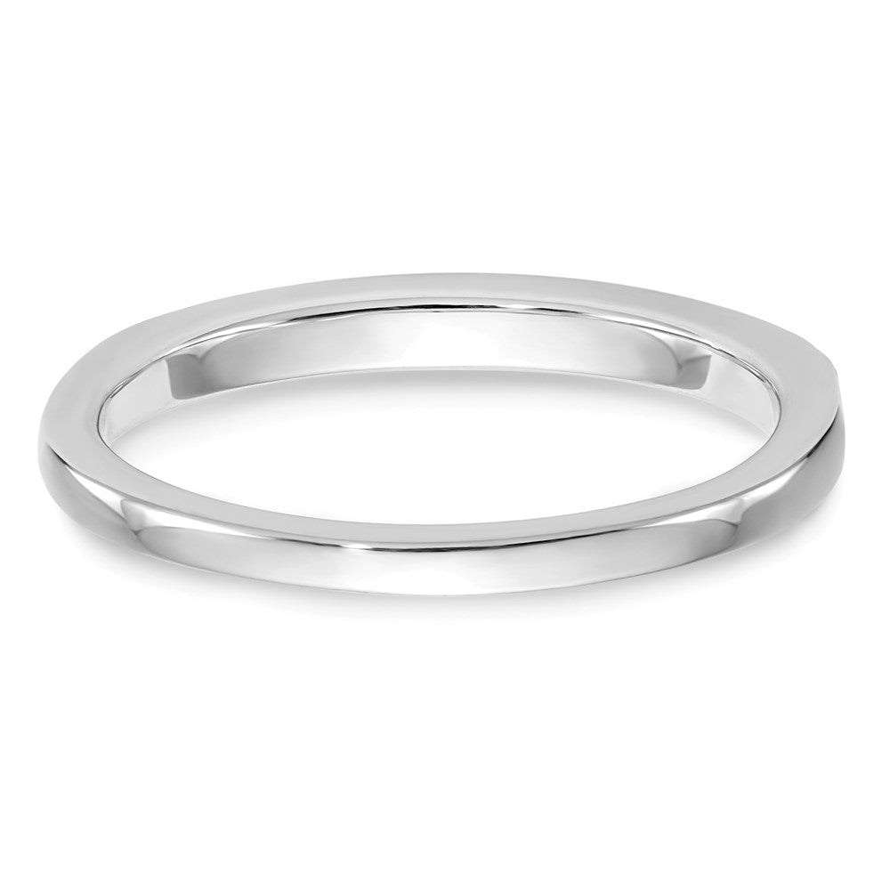 0.10ct. CZ Solid Real 14k White Gold Wedding Wedding Band Ring