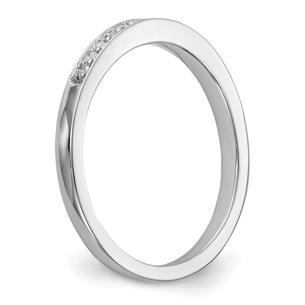 14k White Gold Real Diamond Wedding Band